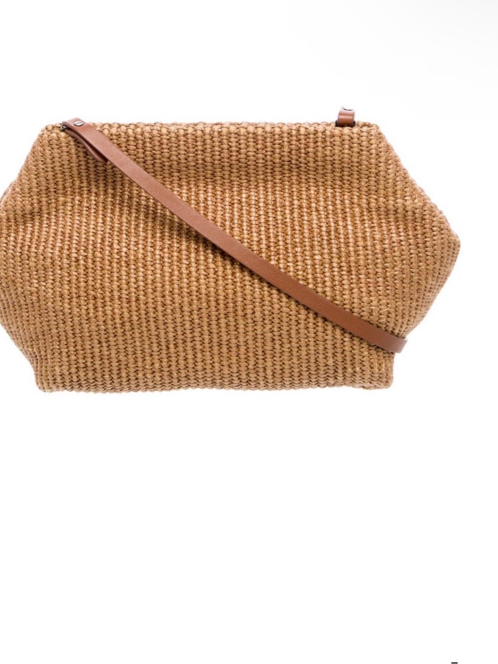 NWT Brunello Cucinelli - Small raffia effect crossbody bag - Picture 3 of 7